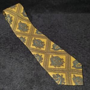 Tie Tree California Royal Blue / Mustard Yellow  Men's Neck Tie
